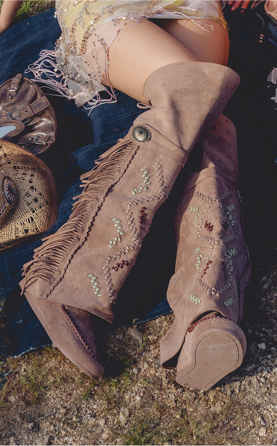 EDMUND-BROWN FLAT MOCCASIN BOOT