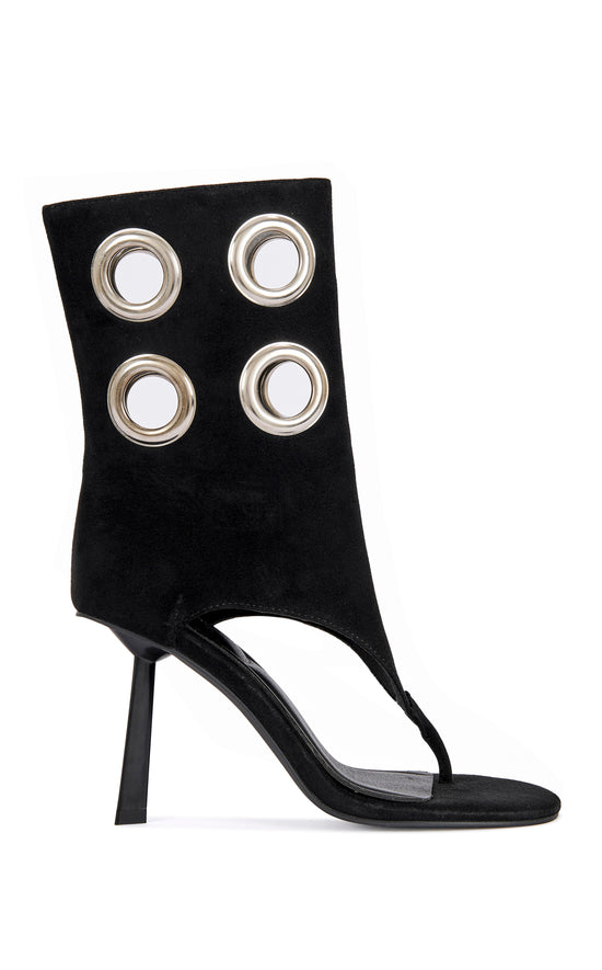 BAINA-BLACK STILETTO SANDAL BOOTIE