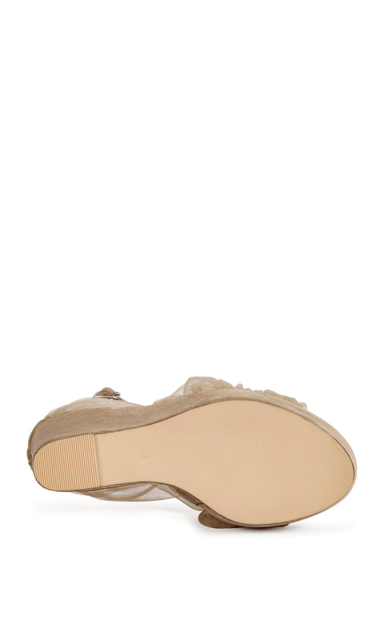 BALLERINE-NUDE WEDGE SANDAL
