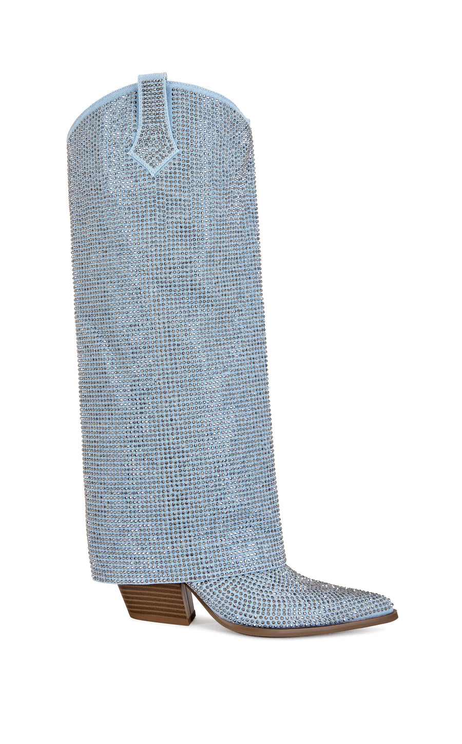 BANIAN-DENIM CRYSTAL WESTERN BOOT