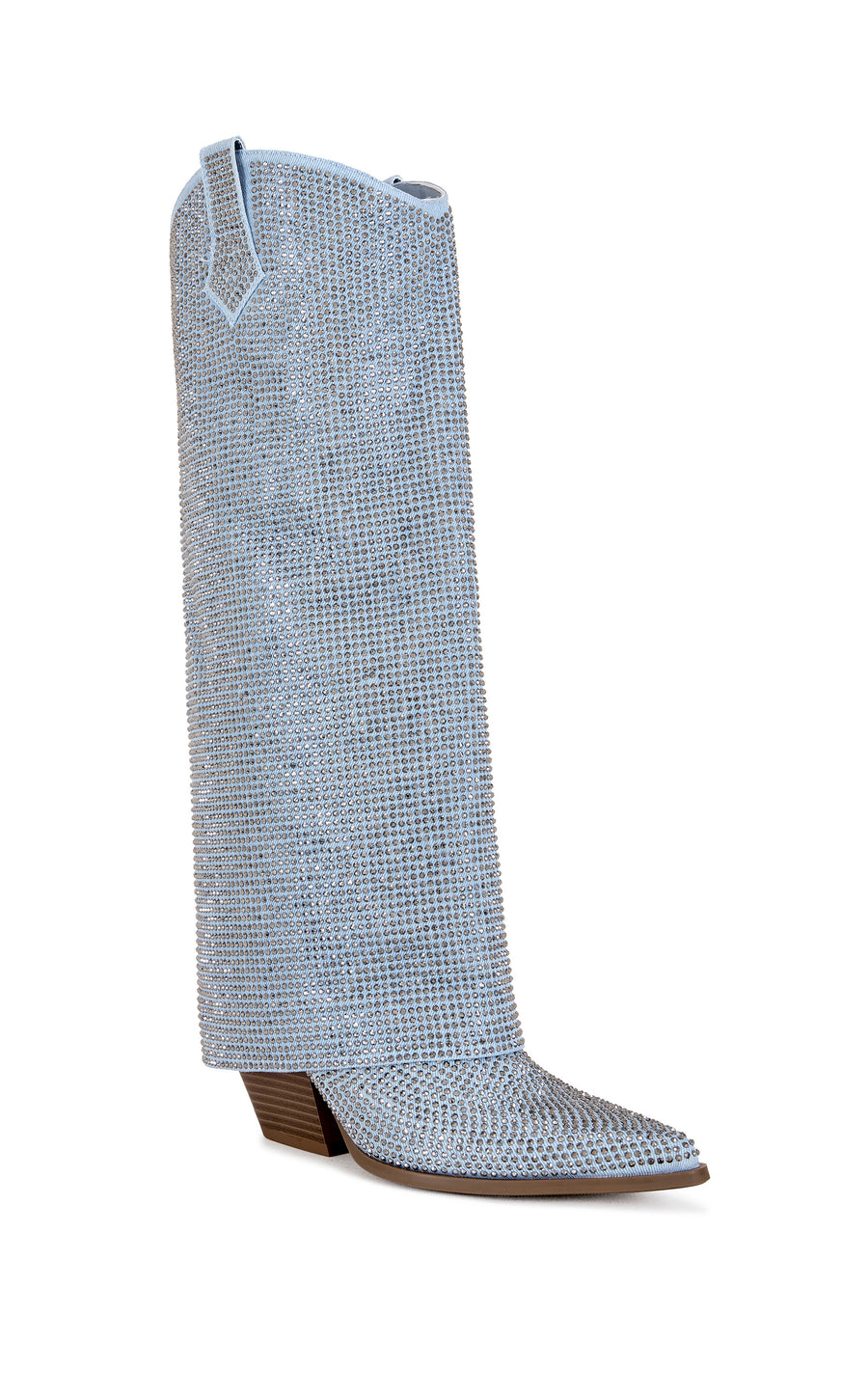 BANIAN-DENIM CRYSTAL WESTERN BOOT