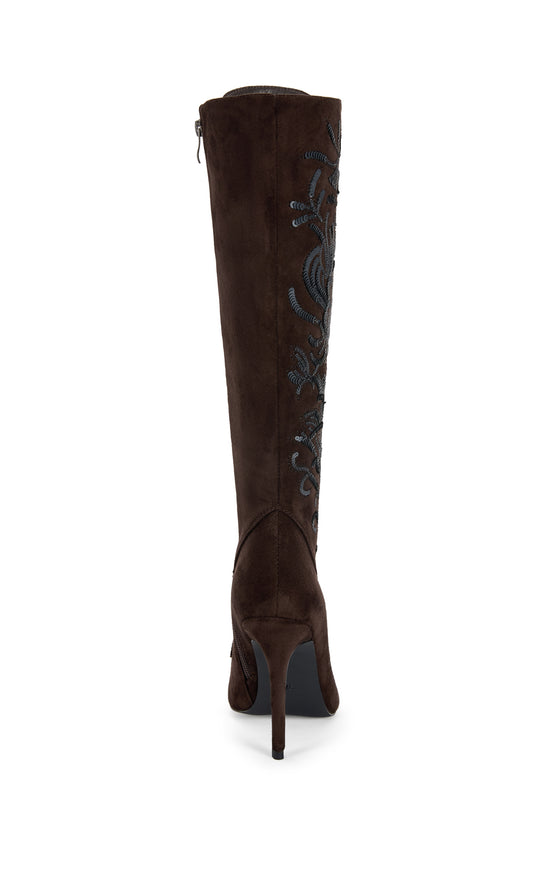 BARDOT-ESPRESSO POINTED TOE STILETTO BOOT