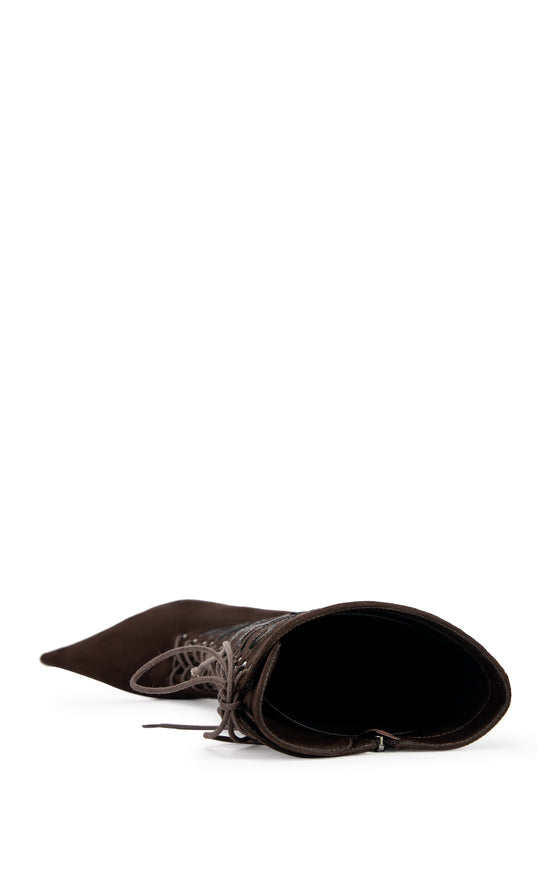 BARDOT-ESPRESSO POINTED TOE STILETTO BOOT