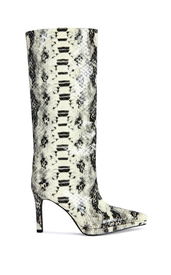 BARELY-WHITESNAKE STILETTO BOOT
