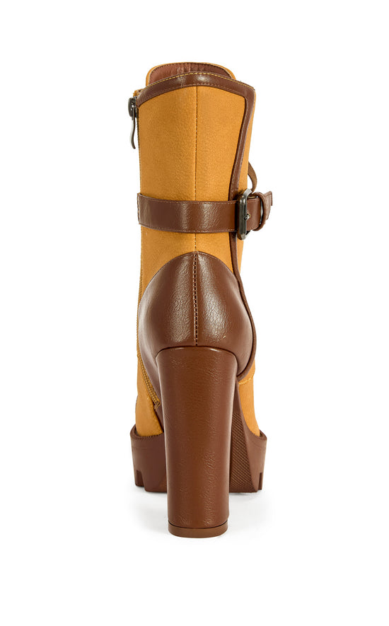 BARRINGTON-TAN BLOCK BOOTIE