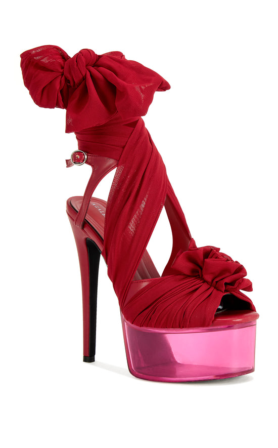 BEAUDEN-RED STILETTO SANDAL
