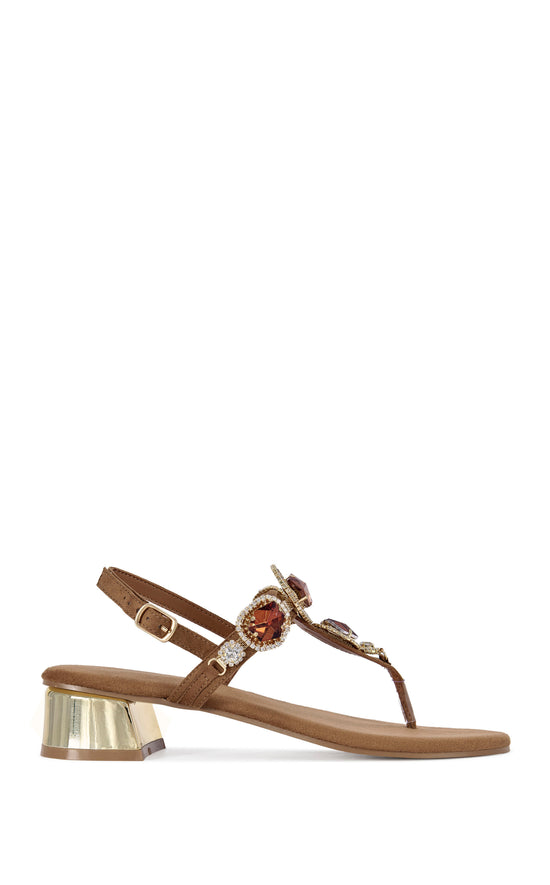 BEHITHA-BROWN BLOCK SANDAL
