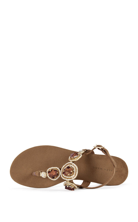 BEHITHA-BROWN BLOCK SANDAL