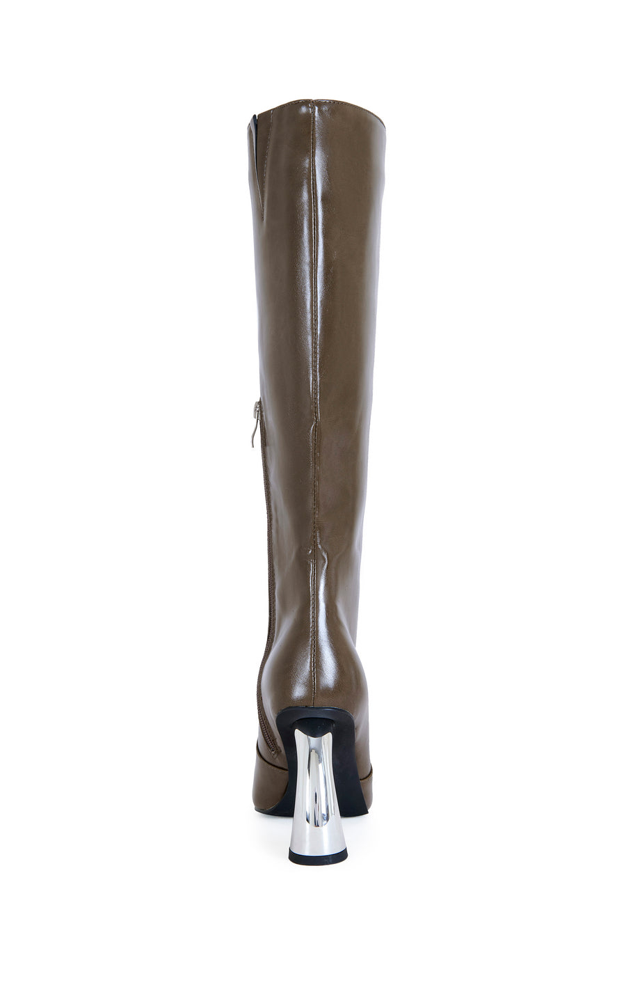 BEHRAM-OLIVE BLOCK HEELED BOOT