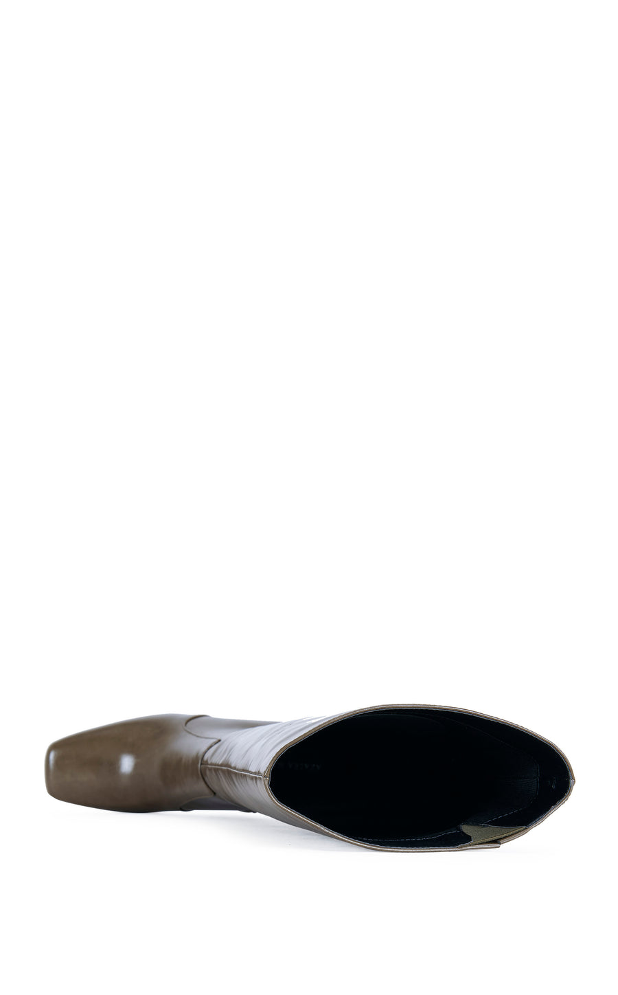 BEHRAM-OLIVE BLOCK HEELED BOOT