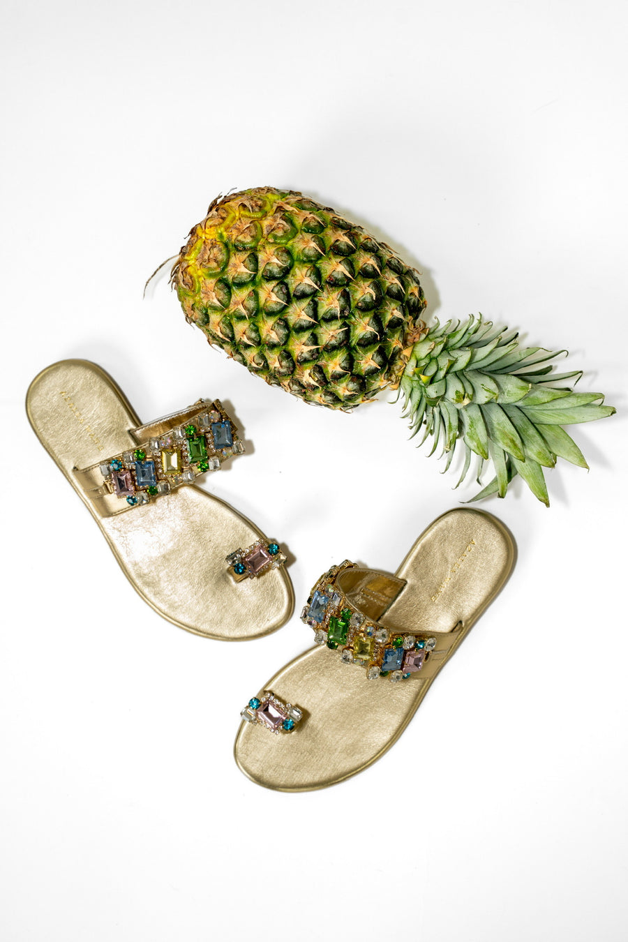 BELVA-GOLD FLAT SANDAL