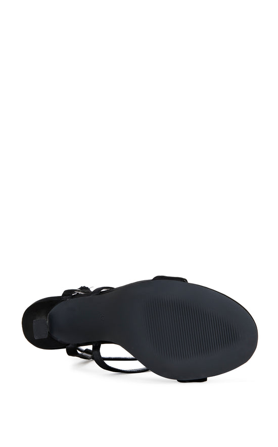 BESTELLA-BLACK JEWELLED STILETTO SANDAL