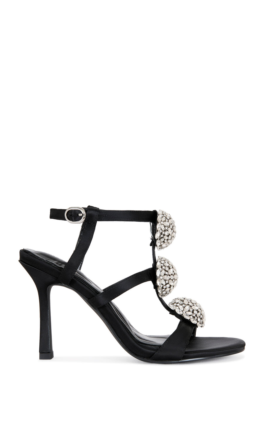 BESTELLA-BLACK JEWELLED STILETTO SANDAL