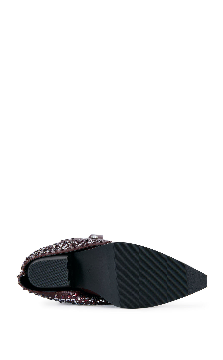 BETH-BROWN RHINESTONE FOLDOVER WESTERN BOOT