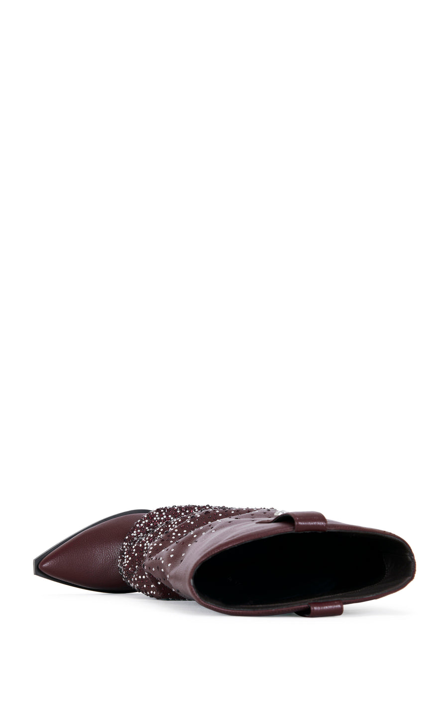 BETH-BROWN RHINESTONE FOLDOVER WESTERN BOOT
