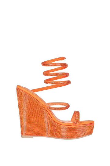 COSMO ORANGE PLATFORM WEDGE