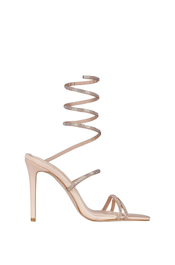 CLAYSHA BLUSH COIL HEELED SANDAL