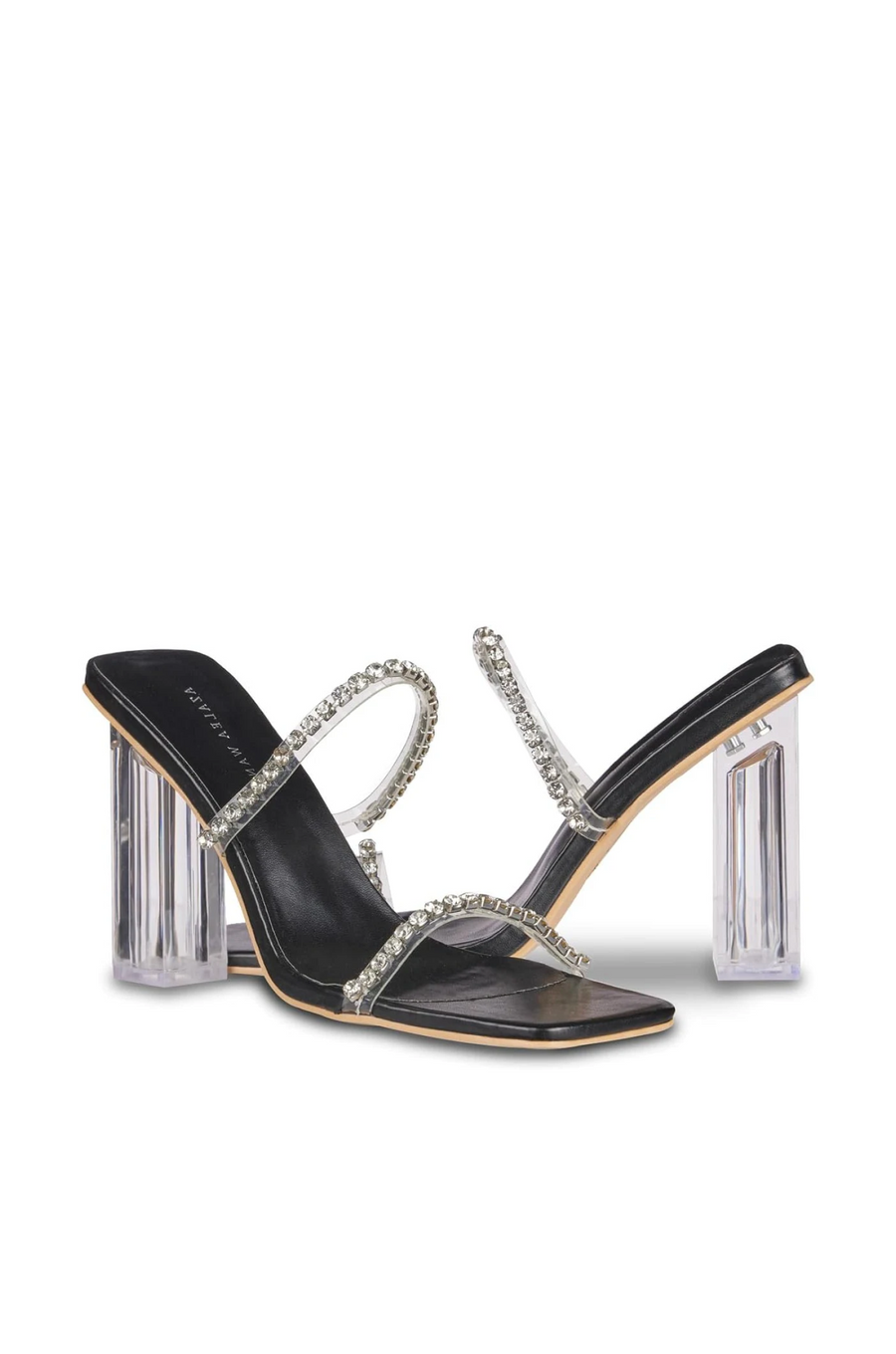 OLIVIA-BLACK BLOCK SANDAL | AZALEA WANG