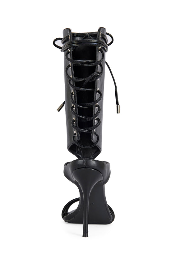 BOHDI-BLACK LACE-UP STILETTO SANDAL