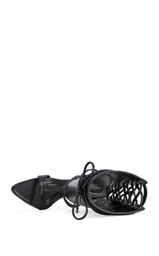 BOHDI-BLACK LACE-UP STILETTO SANDAL