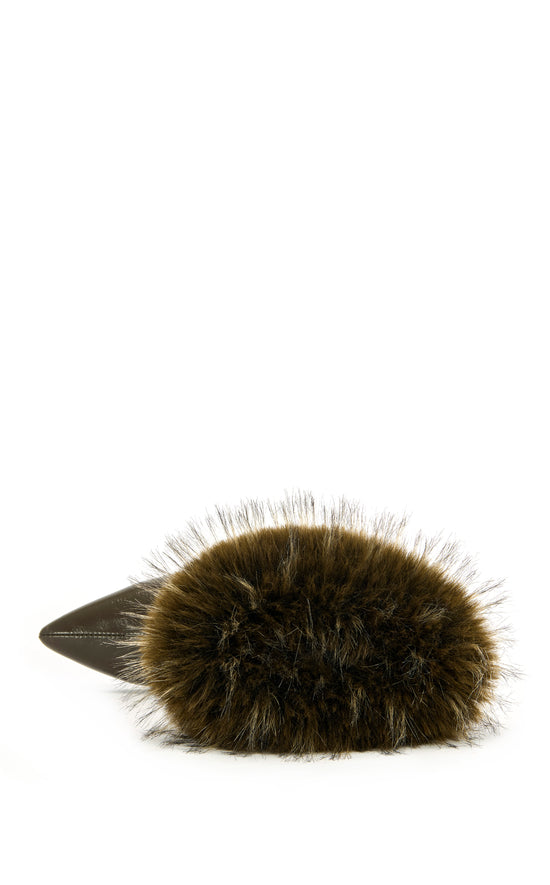 BOROUGH-CHOCOLATE FAUX FUR BLOCK BOOTIE
