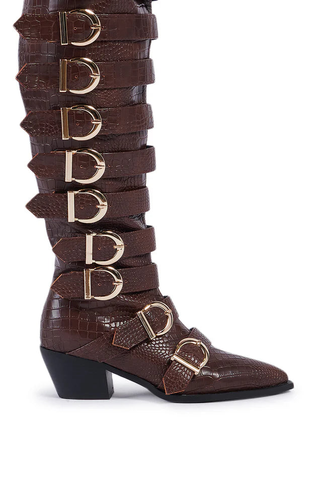 BRAULIA-BROWNCROC OVER THE KNEE WESTERN BOOT