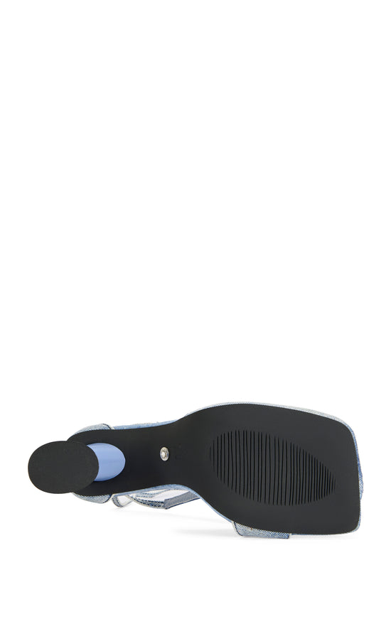 BUIKY-DENIM WRAP-AROUND PUMP
