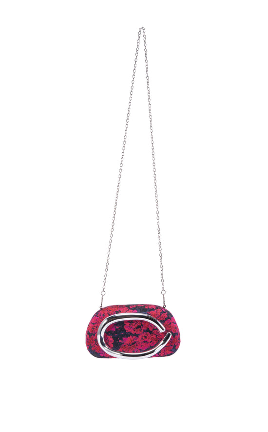 CABARET-PINK EMBELLISHED CLUTCH HANDBAG