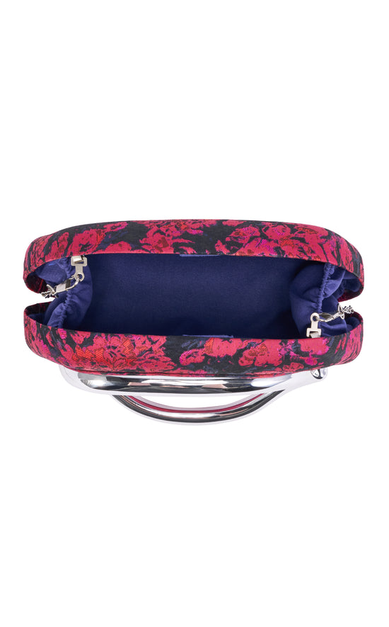 CABARET-PINK EMBELLISHED CLUTCH HANDBAG