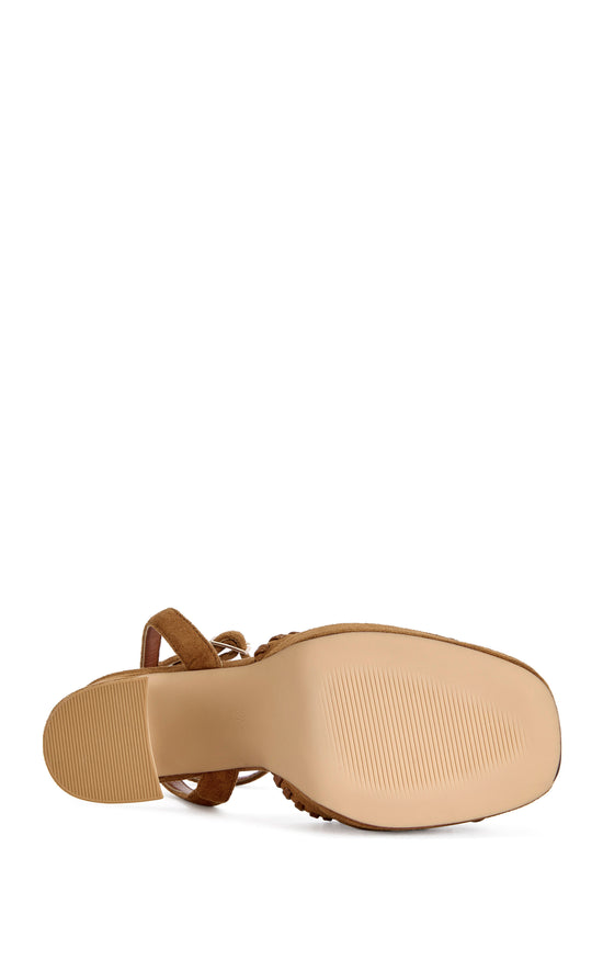 CAEL-BROWN BLOCK SANDAL