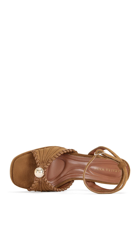 CAEL-BROWN BLOCK SANDAL