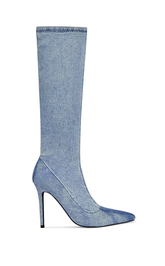 CALANA-DENIM STILETTO BOOT | AZALEA WANG