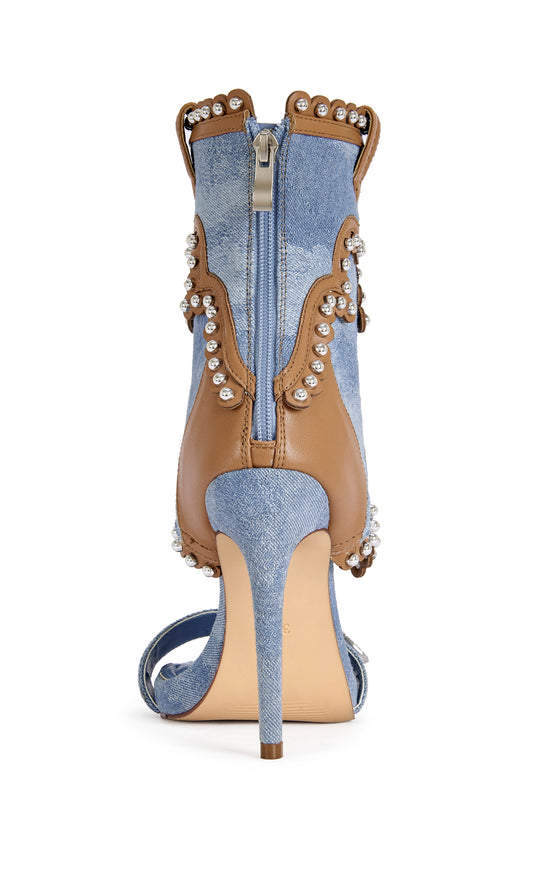 CAPRIZIA-DENIM WESTERN SANDAL BOOTIE