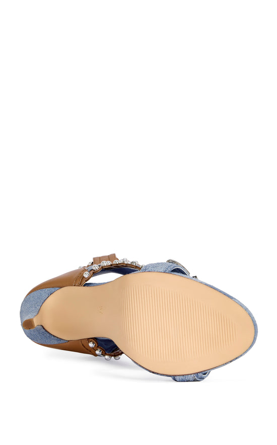 CAPRIZIA-DENIM WESTERN SANDAL BOOTIE