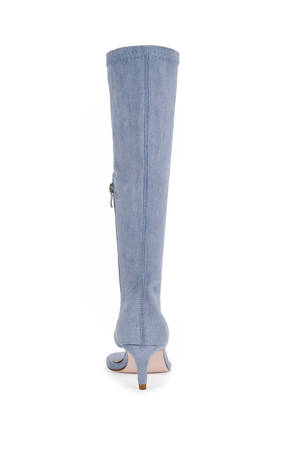 CECILE-LTBLUE STILETTO SANDAL BOOT