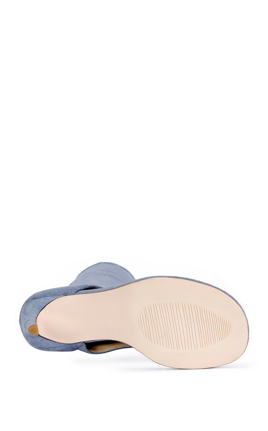 CECILE-LTBLUE STILETTO SANDAL BOOT