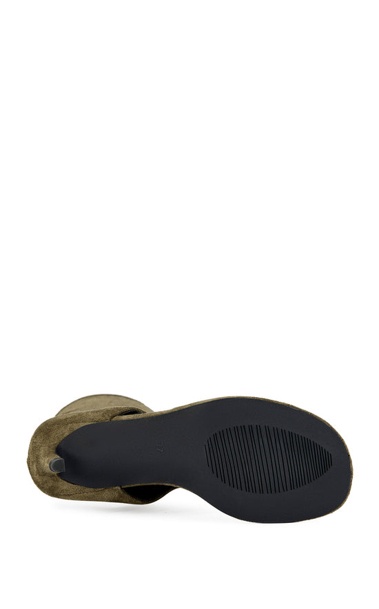 CECILE-OLIVE STILETTO SANDAL BOOT