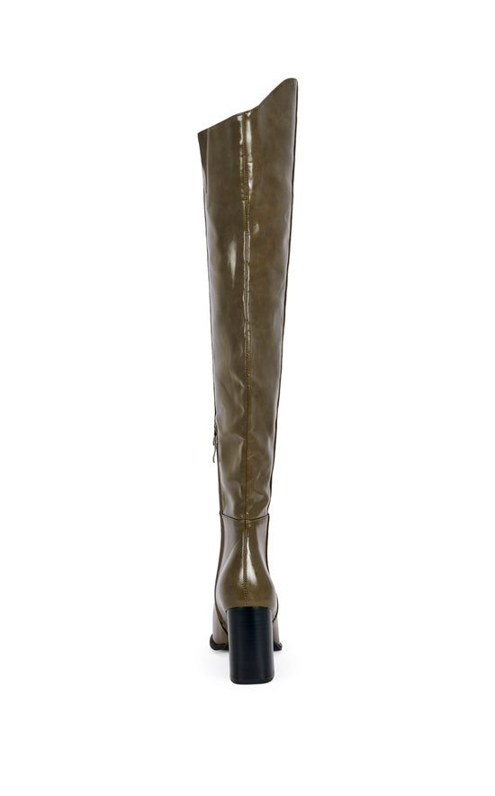 CEZANNE-DKOLIVE OVER THE KNEE BLOCK BOOT