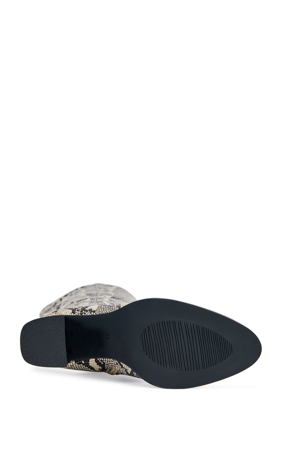 CEZANNE-SNAKE THIGH HIGH BLOCK BOOT