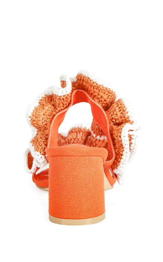 hanahana CHAHNA-ORANGE BLOCK SANDAL | AZALEA WANG