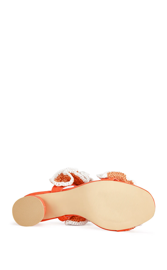 CHAHNA-ORANGE BLOCK SANDAL