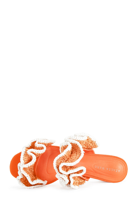 CHAHNA-ORANGE BLOCK SANDAL