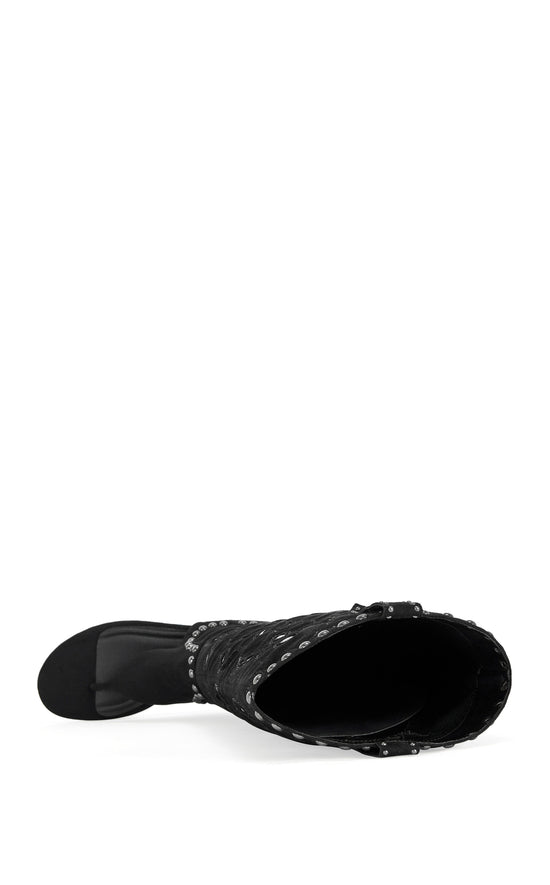 CHANDANA-BLACK WESTERN SANDAL BOOT