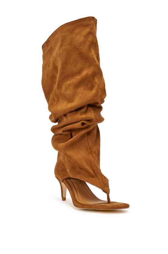 CHANDI-TAN STILETTO SANDAL BOOT