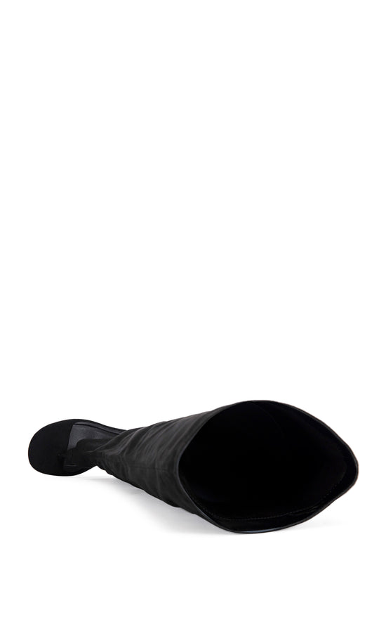 CHANDI-BLACK STILETTO SANDAL BOOT