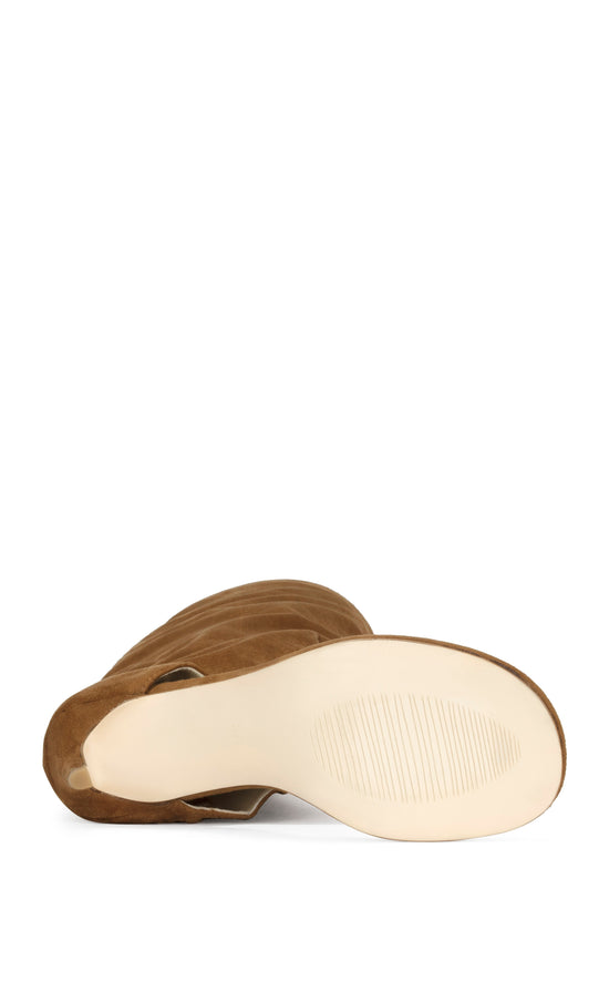 CHANDI-TAN STILETTO SANDAL BOOT