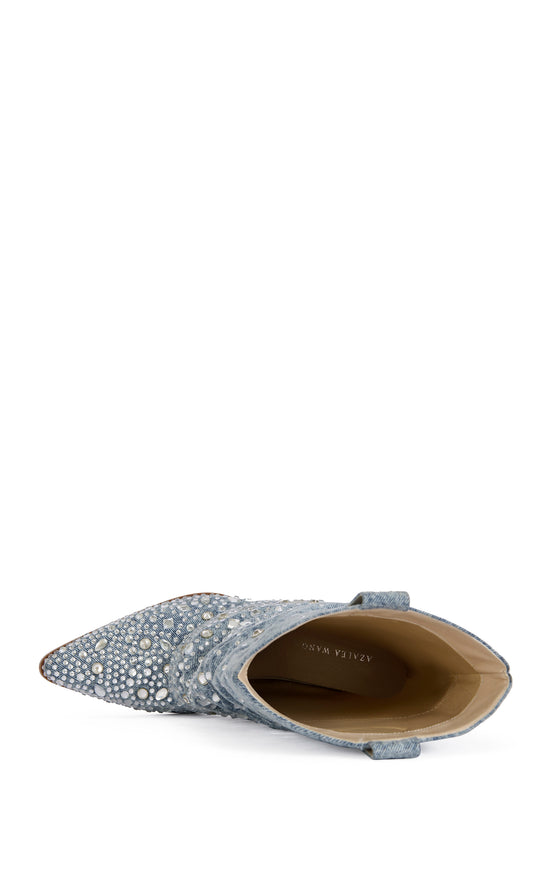 CHRISTOS-DENIM BLOCK BOOTIE | AZALEA WANG