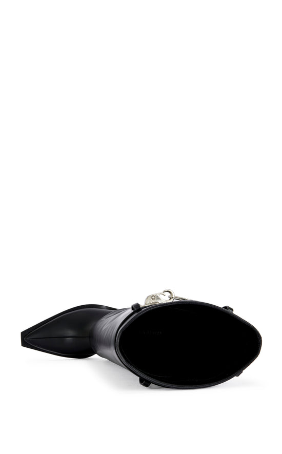CHRONO-BLACK METAL HEELED BOOT