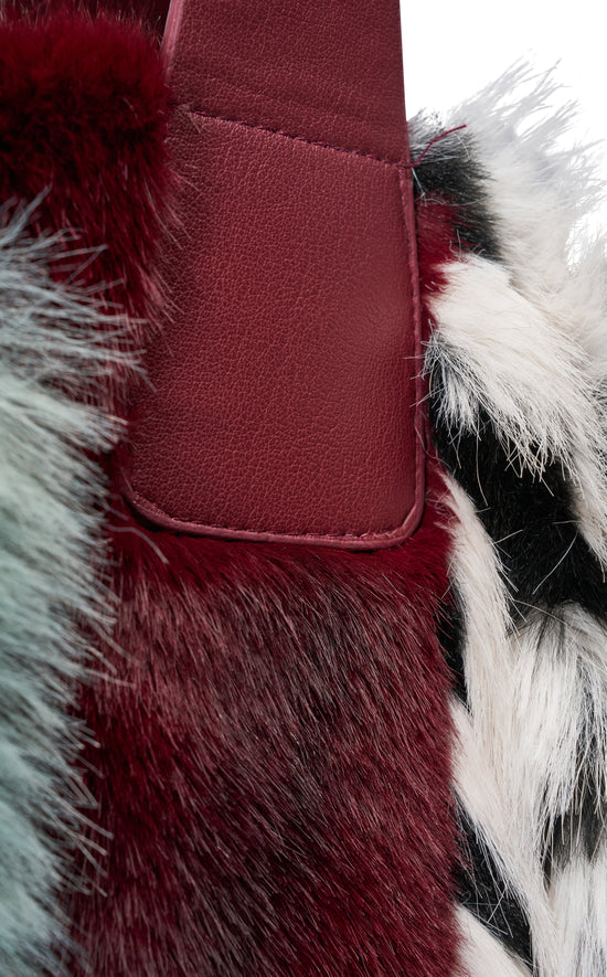 CONFIDANTE-MULTI FAUX FUR HANDBAG