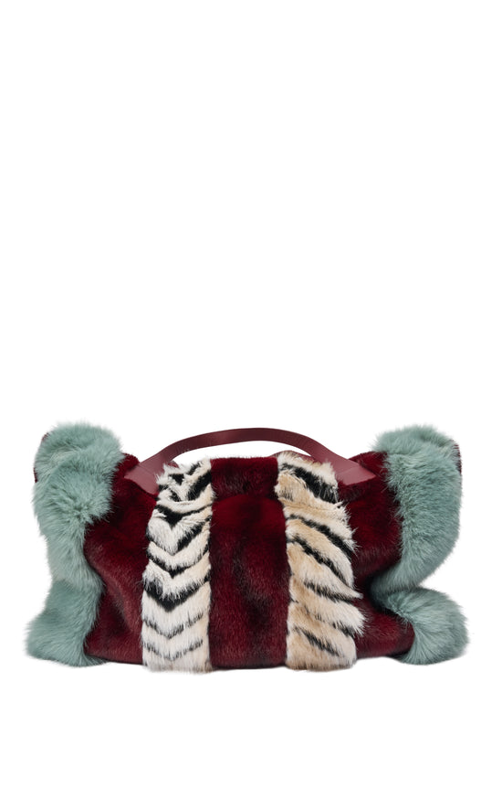 CONFIDANTE-MULTI FAUX FUR HANDBAG